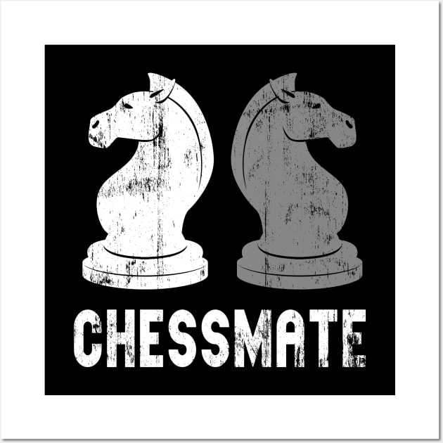 Chessmate Funny Chess Player Game Partner Friends Wall Art by Foxxy Merch